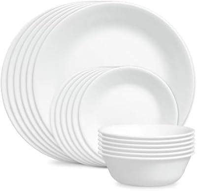 Corelle Vitrelle 18-Piece Service for 6 Dinnerware Set Triple Layer Glass and Chip Resistant, Lightweight Rou… — view 2