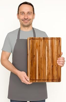 Teakhaus Edge-Grain Teak Wood Carving Board with Juice Groove, Large — view 4