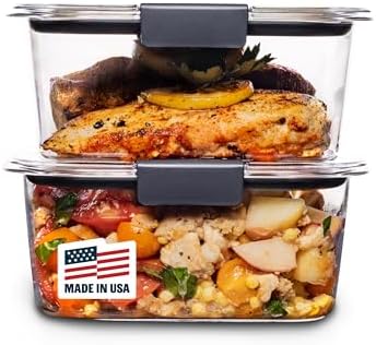 Rubbermaid Brilliance BPA-Free Food Storage Containers, Medium Deep, 4.7 Cup, 2-Pack, Airtight & Leak-Proof,… — view 2