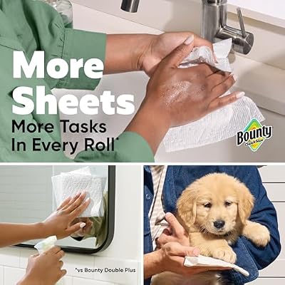 Bounty Quick Size Paper Towels, White, 8 Family Rolls — view 4