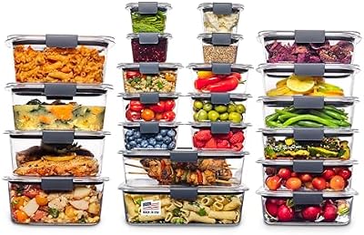 Rubbermaid Brilliance BPA Free 44-Piece Food Storage Containers Set Airtight Leak-Proof with Lids for Meal Pr… — view 2