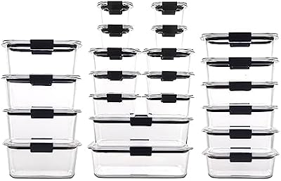 Rubbermaid Brilliance BPA Free 44-Piece Food Storage Containers Set Airtight Leak-Proof with Lids for Meal Pr… — view 3