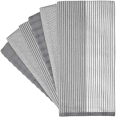Premium Kitchen Towels 6 Pack 100% Cotton, 20"x28" Dish Towels - Grey — view 4