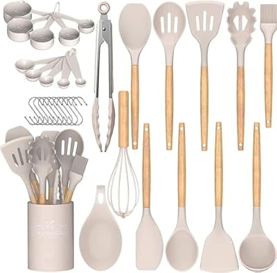 Umite Chef Kitchen Cooking Utensils Set, 33 pcs Non-Stick Silicone Cooking Kitchen Utensils Spatula Set with… — view 2