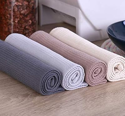 PY HOME & SPORTS Dish Towels Set, 100% Cotton Waffle Weave Kitchen Towels 4 Pieces, Super Absorbent Kitchen H… — view 3