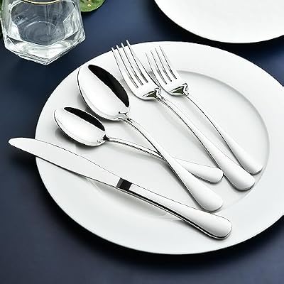 Silverware Set for 8, 40 Piece Stainless Steel Flatware Utensil Cutlery Set — view 4