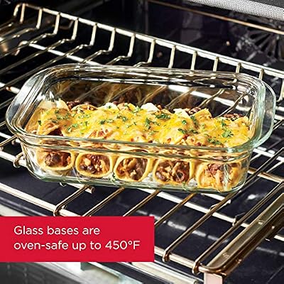 Rubbermaid Brilliance Glass Food Storage set of 4 containers 8 total pieces (4 containers + 4 lids) for Lunch… — view 4