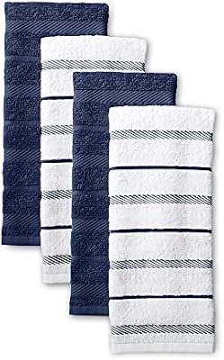 KitchenAid Albany Kitchen Towel 4-Pack Set, Blue Willow/White, 16"x26" — view 2