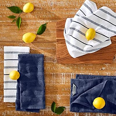 KitchenAid Albany Kitchen Towel 4-Pack Set, Blue Willow/White, 16"x26" — view 3