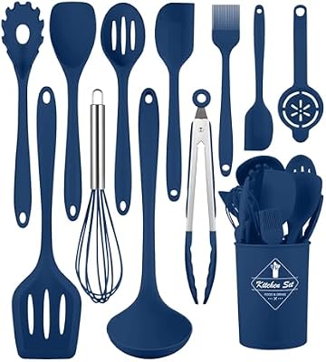 Blue Kitchen Utensils Set-12 Pieces Silicone Cooking Utensils Set — view 2