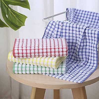 Oeleky Cotton Kitchen Towels, 15x26, Checkered, 8 Pack — view 3