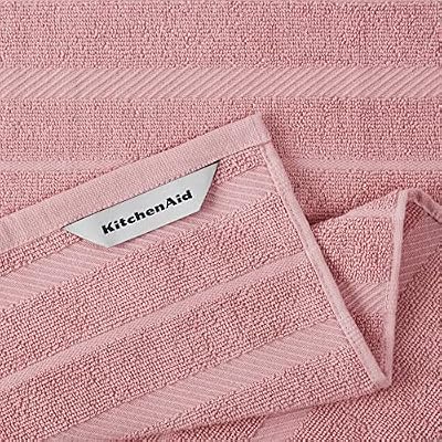 KitchenAid Albany Kitchen Towel 4-Pack Set, Dried Rose/White, 16"x26" — view 4