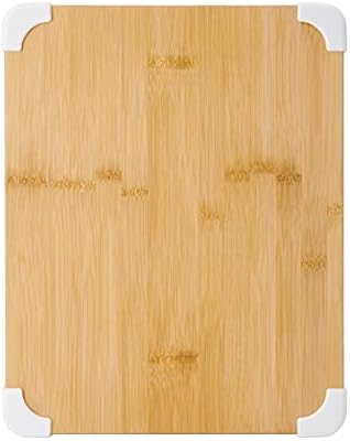 Farberware Nonslip Bamboo Cutting Board with Juice Groove, 11x14 Inch, White — view 3