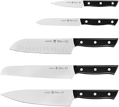 Henckels Dynamic 5-Pc Knife Set with Chef, Bread, Utility, Paring, Santoku — view 2