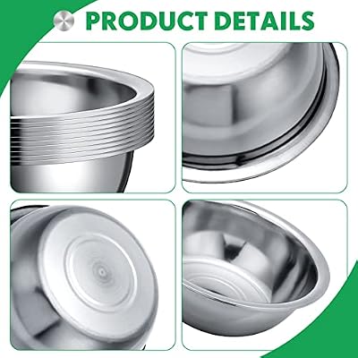 Pinkunn 12 Pcs Stainless Steel Mixing Bowls Bulk, 8.66 x 3 Inch — view 4