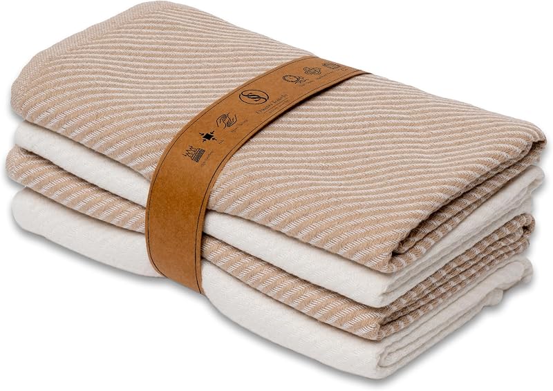 Ossano Kitchen Towels Set - 4 Pack, (20" x 30") - Boho & Decorative - Versatile as, Dish Towels for Drying Di…