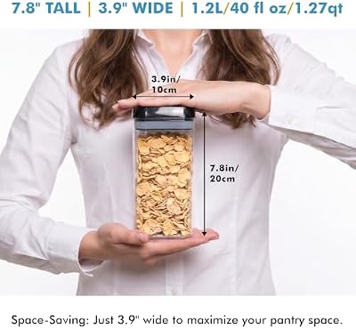 Shazo 6 PC 1.2L Airtight Food Storage Containers with Lids BPA Free Plastic — view 3