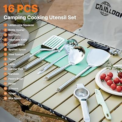 Gaialoop Camping Utensil Set, Camping Cooking Utensils & Kitchen Tools — view 3