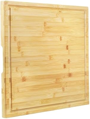 Utoplike Bamboo Cutting Board 20 x 20 inch, Large Wood Chopping Boards — view 2
