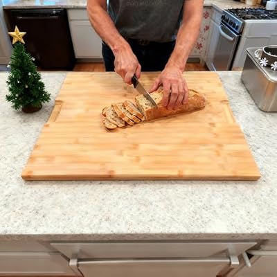 Utoplike Bamboo Cutting Board 20 x 20 inch, Large Wood Chopping Boards — view 4