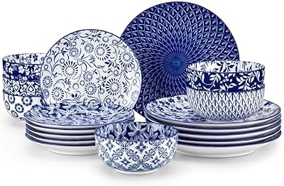 vancasso SELENE Plates and Bowls Set for 6, 18 Pieces Dinnerware Sets, Mircowave and Dishwasher Safe Dishes S… — view 2