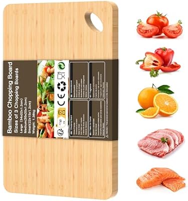 Viretang Bamboo Cutting Board for Kitchen, 15.3* 8.7'', Large Size, Natural — view 2