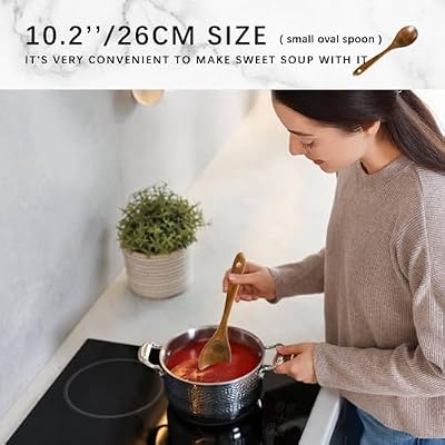 Wooden Spoons for Cooking, 10-Piece Acacia Wood Cooking Utensil Set — view 4