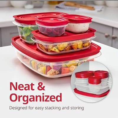 Rubbermaid EasyStore Large Containers, 18-Piece Set, Food Storage Containers with Lids — view 3