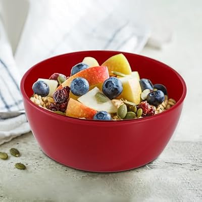 4-Piece Classic Plastic Bowls with Lids, – 8/16/24/32oz Nesting Plastic Small Mixing Bowl Set for Mixing, Bak… — view 4