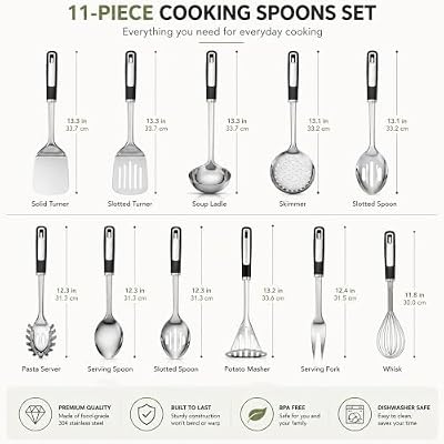 Stainless Steel Kitchen Utensil Set,11 Piece — view 3
