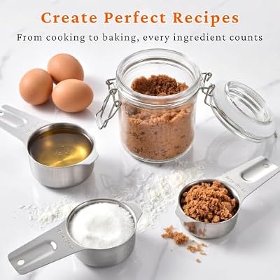 30PCS Measuring Cups and Spoons Set, 7 Nesting Measuring Cups, 18 Measuring Spoons and 5 Mini Spoons, Stainle… — view 3