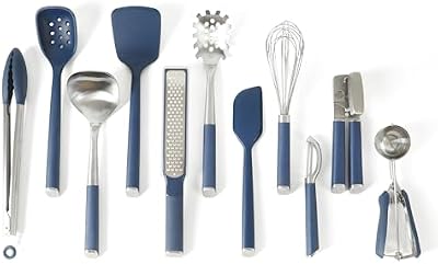 Calphalon Edge 11-Piece Silicone and Stainless Steel Kitchen Tool Set, Kitchen Utensil Set, Heat Resistant No… — view 2