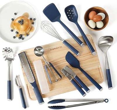 Calphalon Edge 11-Piece Silicone and Stainless Steel Kitchen Tool Set, Kitchen Utensil Set, Heat Resistant No… — view 3
