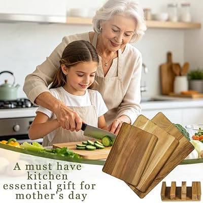 Teak Cutting Boards Set of 3, Wooden Chopping Board — view 3