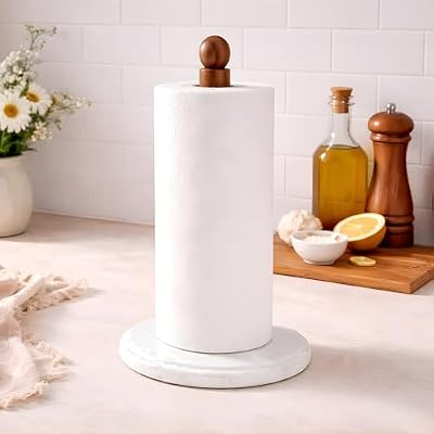 Paper Towel Holder, Marble Base Paper Towel Holder countertop, Kitchen Towel Holder, Bathroom Paper Towel Hol… — view 3