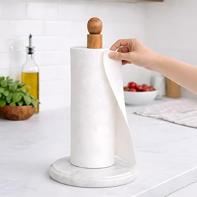 Paper Towel Holder, Marble Base Paper Towel Holder countertop, Kitchen Towel Holder, Bathroom Paper Towel Hol… — view 4