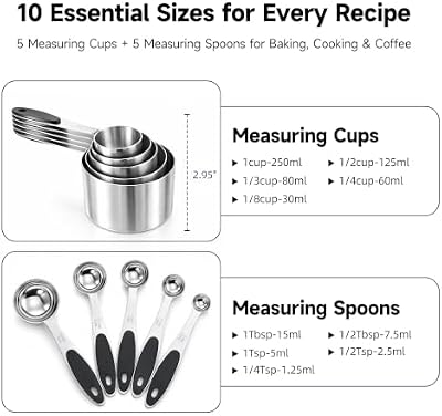 10-Piece Magnetic Measuring Cups and Spoons Set — view 3