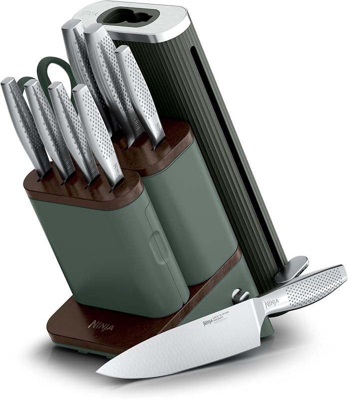 Ninja NeverDull® Pro 11-Piece Sharpening Knife Set, Forest Sage, WK62011GN6