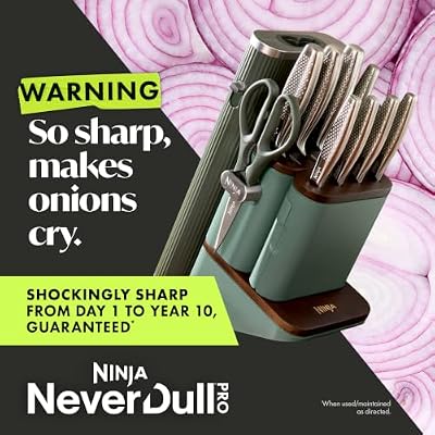 Ninja NeverDull® Pro 11-Piece Sharpening Knife Set, Forest Sage, WK62011GN6 — view 4